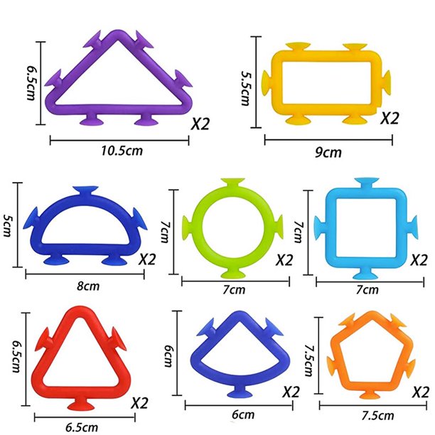 Bloques de construcción de silicona suave para niños, juguete de succión con forma de Animal, liberación del estrés, juego interactivo con ventosa para Baño