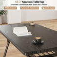 thumbnail image 3 of Modern Dining Table Set for 4 with Boucle Chairs, Rectangular Kitchen Table Featuring Storage Shelf and Marble Top, Beige Space Saving Furniture for Small Homes, 3 of 11