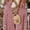 Pink, variant on Zukuco Women's Elegant Sleeveless Jumpsuit - V-Neck Wide Leg Romper with Back Bow, Summer Casual Beachwear Vacation Outfit, M