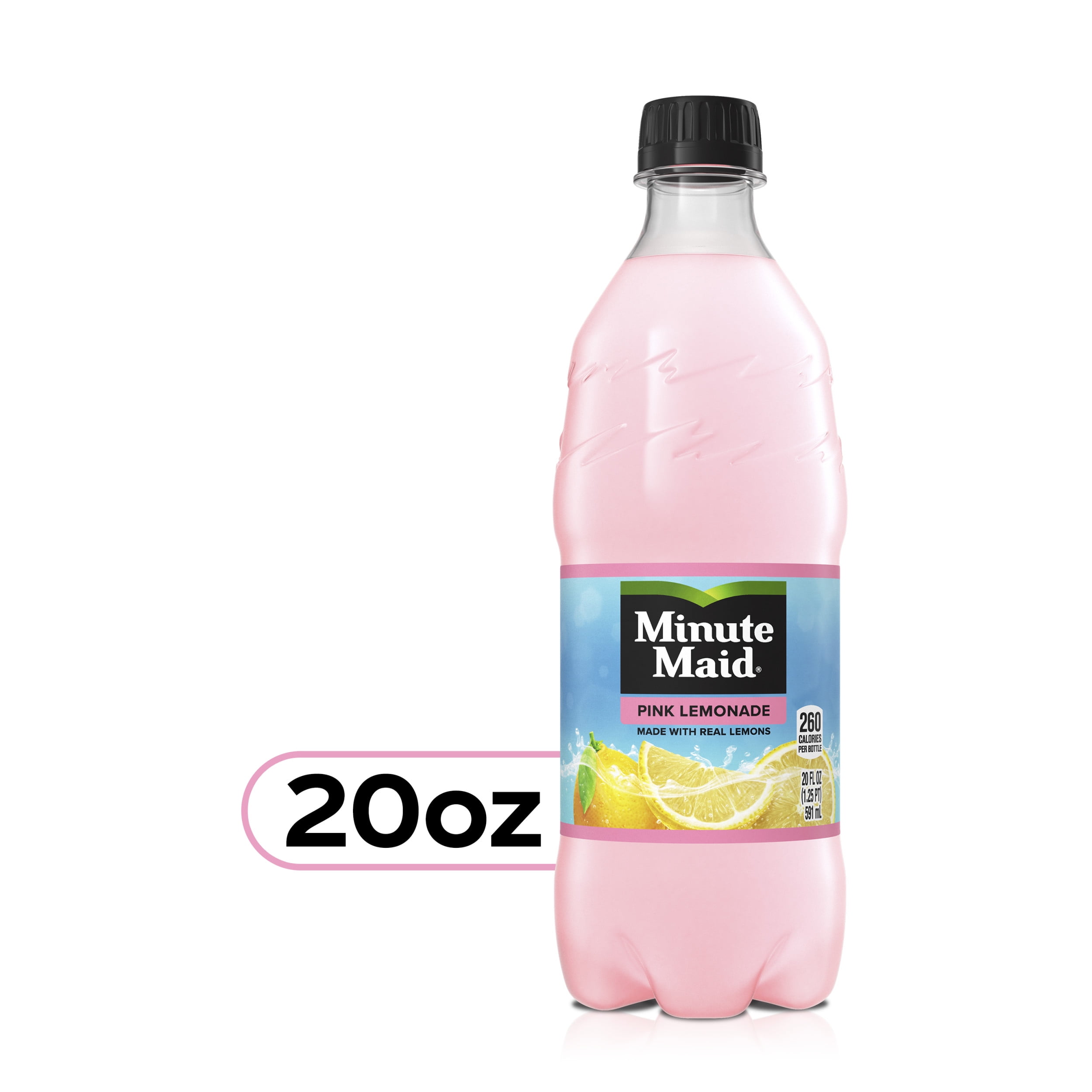 Minute Maid Pink Lemonade, Fruit Drink, 1 single bottle 20 fl oz