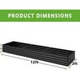 thumbnail image 2 of 2PCS 12x4x1FT Galvanized Raised Garden Bed Kit,Vegetable Boxes-Rectangle Metal Flower Box,Large Planter Raised Beds Outdoor Garden for Planting,Fruit,Herb-Black, 2 of 17