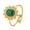 Gold, variant on Gold Stainless Steel Open Ring with Oval Malachite Accent, Lace Edge Jewelry Gift