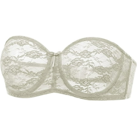 Women's No Padding Strapless Lace Bra Underwire Multiway See-Through | Walmart Canada