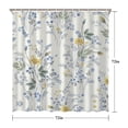 thumbnail image 5 of Waterproof Beautiful Colorful Floral Shower Curtain 72x72 Inch Boho Style Polyester Unique Shower Curtain for Bathroom Hotel Home Decor with 12 Plastic Hooks, 5 of 5