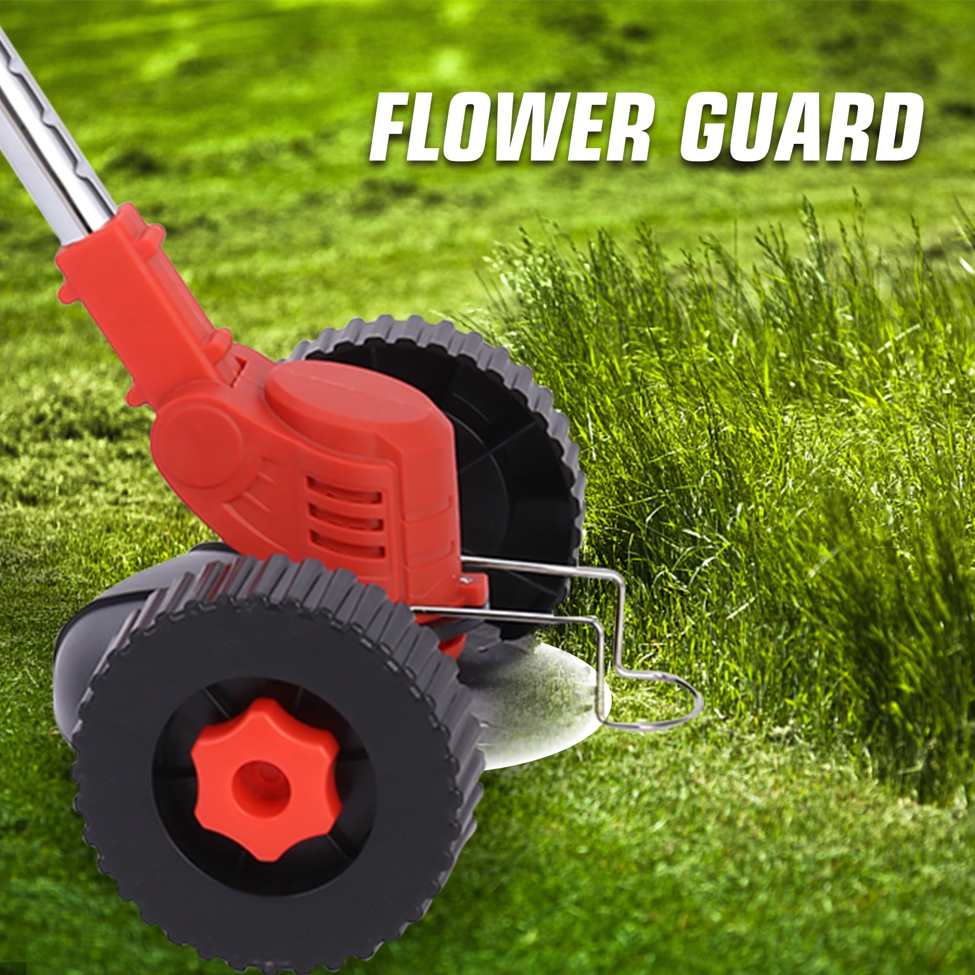  Cordless Trimmer Weed MowerTrimmer,Lightweight 3-IN-1 with  Edger Tool,Mower for Garden and Yard,3 Kinds of Blades,Liiion Battery ,21V  2Ah ,Red : Patio, Lawn & Garden