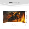 Halloween Pillow Covers, Halloween Flame Pumpkin Skeleton Knight A