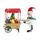 thumbnail image 2 of Adorno de escritorio Muñeco de nieve navideño empujando Figura linda con luz para jardín de hadas navideño DIY hecho a mano, 2 of 9