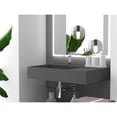 thumbnail image 6 of Castello USA Juniper Stone Solid Surface Wall-mounted Vessel Sink Grey 30" Left Basin, 6 of 7