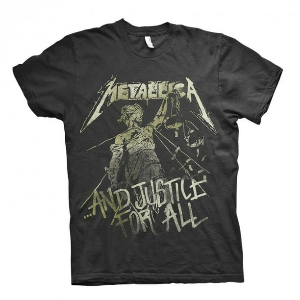 Metallica - Camiseta And Justice For All Vintage para Adultos Unisex (Negro)