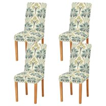 Yayeee 4 Pack Dining Chair Covers Stretch Parson Chairs Slipcovers Seat Protector, Beige Floral Pattern