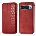 thumbnail image 6 of for Google Pixel 8A Wallet Case, Men's Retro Premium Business PU Leather Classic Magnetic Closure Flip Case with Card Holder [RFID Blocking] Folio Kickstand Shockproof Phone Cover,Red, 6 of 9