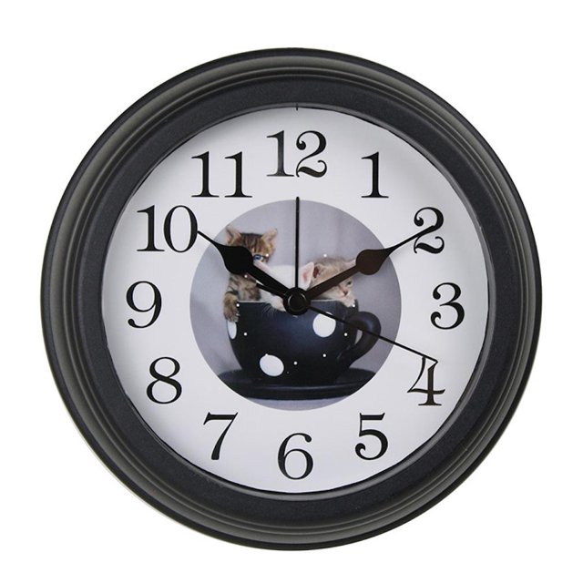Reloj de escritorio de plástico de 6 pulgadas con despertador de cuarzo