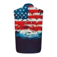 thumbnail image 6 of Xcmzpl Men's USA Button Up Shirts 4th of July Sleeveless American Flag Patriotic Tank Tops Lapel Breathable Independence Day Vests Pockets, 6 of 6