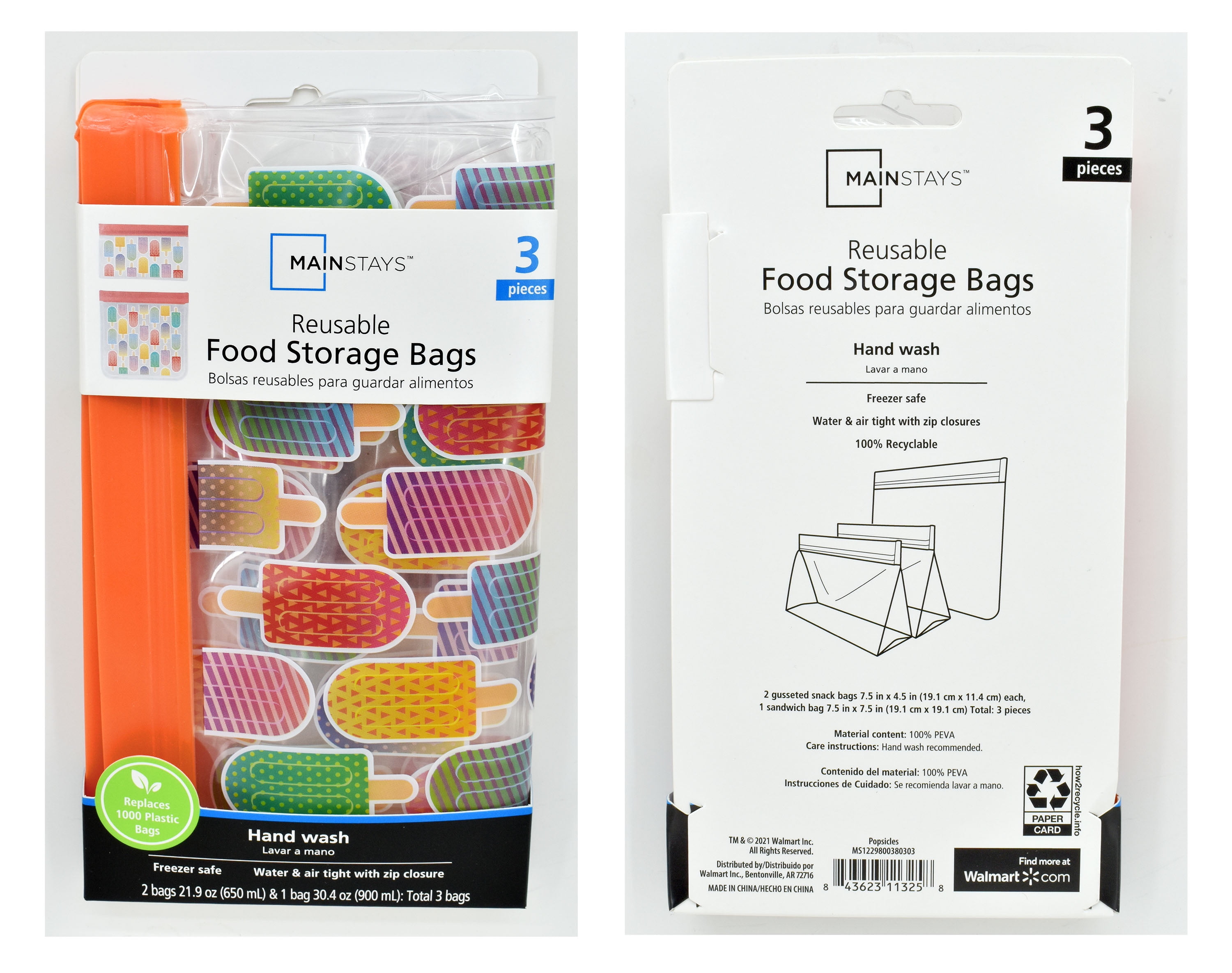 Mainstays Reusable Bags