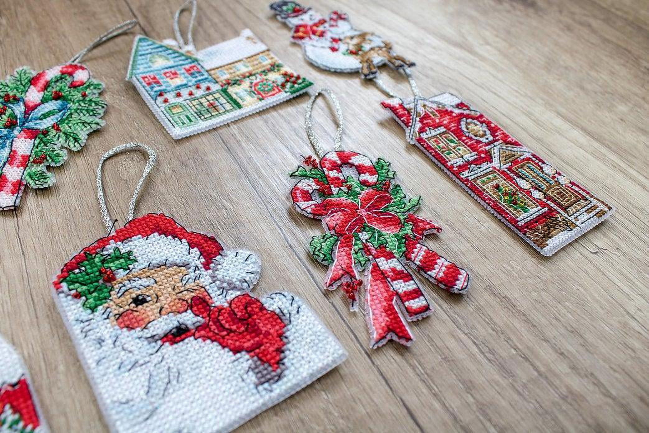 Herrschners Classic Christmas Gnomes Ornament Counted Cross-Stitch Kit