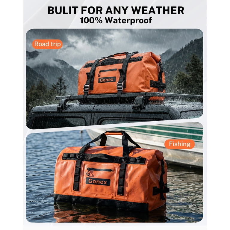 Gonex 120-Liter Waterproof Duffel Bag, Orange photo 7