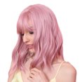 thumbnail image 1 of Pelucas cortas y encantadoras con flequillo para mujer, de fibra sintética resistente al calor, para fiestas, cosplay, disfraces y uso diario (rosa), 1 of 4