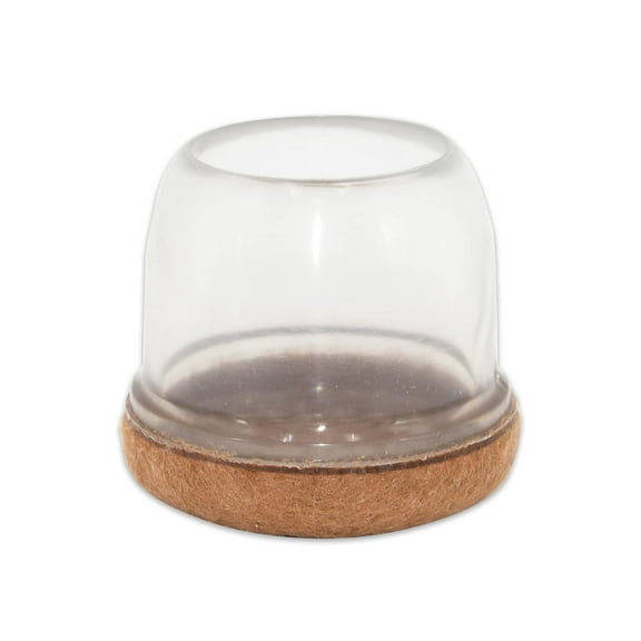 Flyshop 8PCS Round Chair Leg Caps with Felt Pads Durable Floor Protectors for Hardwood Floor Prevent Scratches Reduce Noise Foot Cap, Transparent Protective Caps, 25 to 37 mm