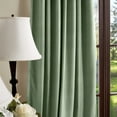 thumbnail image 3 of Martha Stewart Lucca Velvet Curtain Blackout Panel Pair, Indoor Back Tab, 50"W x 84"L, Green, Adult, 3 of 5