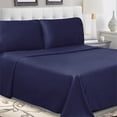 thumbnail image 2 of Superior Tierney Cotton Percale Deep Pocket Sheet Set, Twin, Crown Blue, 2 of 9