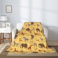 thumbnail image 2 of Rateoe Cute Animals Pattern Flannel Throw Blanket, Ultra-soft Blanket for Bed, Couch, Car, Hypoallergenic Anti-pilling blanket-50"x40"(Vertical), 2 of 6