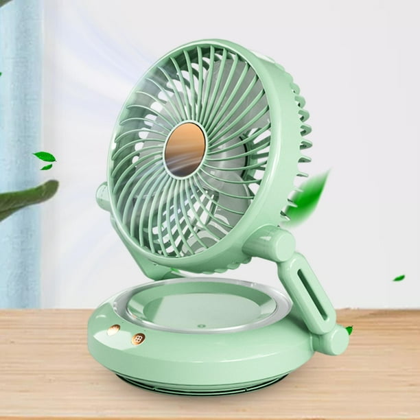 Ventilador de escritorio y pared 2 en 1 Ventilador portátil USB 3D Flujo de aire fuerte Operación silenciosa Ventilador personal pequeño Ventilador Verde Soledad admirador personal