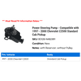thumbnail image 2 of Power Steering Pump - Compatible with 1997 - 2000 Chevy C2500 Standard Cab Pickup 1998 1999, 2 of 2
