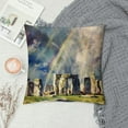 thumbnail image 2 of Orinice Rainbow Stonehenge Field Graphic Decorative Cushion Throw Pillow Cover for Home Couch Living Room Bed Sofa 1PC Set 18x18in, 2 of 5