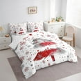 thumbnail image 4 of Feelyou Cartoon Dots Tree Bedding Comforter Set 7pcs, Christmas Snowflake King Bedding Sets, Happy Festival Reversible Bed Sheets, Lightweight Room Decor, 4 of 8
