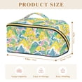 thumbnail image 4 of FORMRS Makeup Bag Travel Cosmetic Organizer for Women Fold Flat Zipper Pouch with Handle, Yellow Mountains, 4 of 8