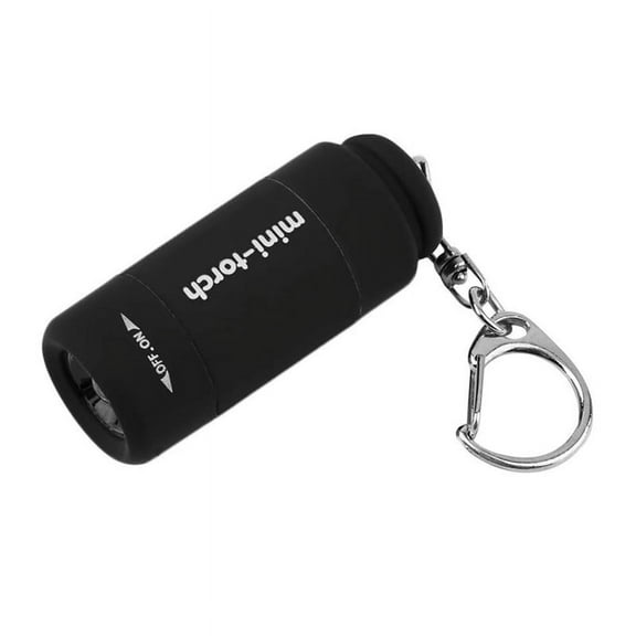 Keychain LED Rechargeable USB Mini Flashlight Portable Keyring DIY Tool