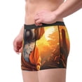 thumbnail image 2 of Fotbe Cartoon Puppy Sunset Men’s Total Support Pouch Boxer Briefs, X-Temp Cooling, Moisture-Wicking Underwear, Regular, Long-leg and Trunk-Medium, 2 of 6