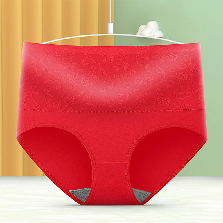 Aayomet Women Panties Seamless Womens Underwear Seamless Cotton Briefs  Panties for Women,Red XXL 