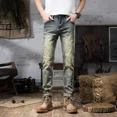 thumbnail image 3 of Pantalones rectos elásticos elásticos para hombre, pantalones vaqueros de verano para hombre, estilo de diseñador coreano de otoño 2024, nuevos y clásicos, 3 of 5