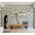 thumbnail image 6 of Abstract Wallpaper Wall Mural - Magic Magnolia, 6 of 6