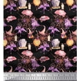 thumbnail image 1 of Soimoi Poly Georgette Fabric Bat,Witch Hat & Magic Potion Halloween Print Fabric by The Yard 42 Inch Wide, 1 of 1