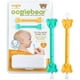thumbnail image 1 of Limpiador de nariz y orejas Oogiebear para bebés, paquete de dos con funda, naranja y espuma marina, 1 of 6
