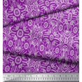 thumbnail image 3 of Soimoi Polyester Crepe Fabric Floral & Moroccan Damask Print Fabric by The Yard 42 Inch Wide, 3 of 3