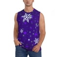 thumbnail image 1 of Balery Dark Purple Snowflakes Camisetas sin mangas para hombre, absorbe la humedad y protege contra el mal olor.-X-Large, 1 of 7