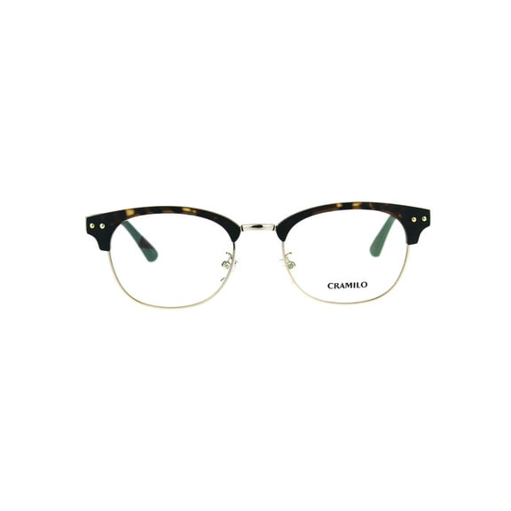 Premium Optical Quality Half Horned Rim Fashion Eyeglasses Frame Tortoise Gold