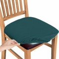 thumbnail image 1 of Fundas de terciopelo para asiento de silla, funda de cojín de asiento lavable y extraíble, fundas de silla para comedor, cocina, oficina (azul verdoso, juego de 4) Decoración del hogar, 1 of 5