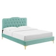 thumbnail image 2 of Modway Amber King Platform Bed in Mint, 2 of 10