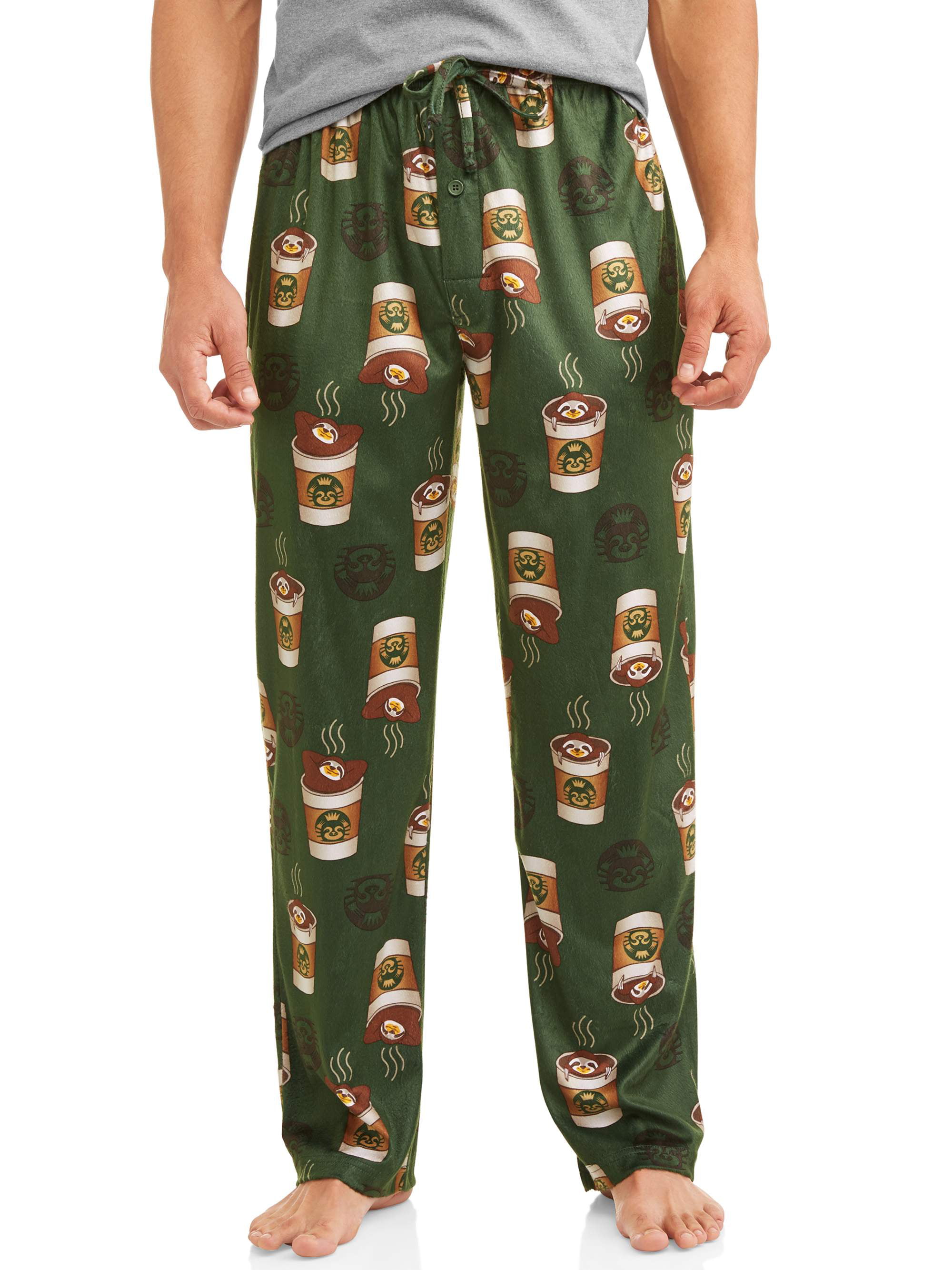 Bicycle Sloth Men's Plaid Pajama Pants 