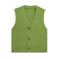 thumbnail image 2 of ZenCart Women's Cropped Sweater Vest V Neck Button Down Crop Top Summer Casual Knit Sleeveless Cardigan for Teens Girls, 2 of 8