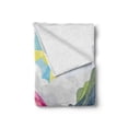 thumbnail image 2 of Modern Soft Flannel Fleece Throw Blanket, Sun Sky Clouds Sail Boat on the Sea Vitray Style Fractal Landscape Funky Picture, Cozy Plush for Indoor and Outdoor Use, 70" x 90", Multicolor, by Ambesonne, 2 of 6