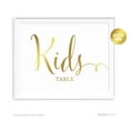 thumbnail image 2 of Kids Table Metallic Gold Wedding Party Signs, 2 of 2