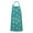 Teal Daisy Flower, variant on Lightpink Daisy Flower Linear Pattern Apron-Garden Aprons for Women with Pockets-Cotton Linen Waterproof Kitchen Cooking Gardening Aprons Adjustable for Kitchen,Cooking,BBQ and Salon 33x27 Inch