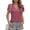 Flowering Peacock, variant on Women's Petal Sleeve Tops V Neck Short Sleeve Shirts Summer Casual Tshirts Loose Fit Blouses, S(US 4-6)