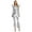 Silver, variant on Moggemol Womens 70s Rave Outfits Shiny Metallic Bell Bottom Alien Jumpsuit Silver 3XL