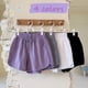 thumbnail image 1 of Pantalones cortos para mujer en verano, pantalones casuales de cintura alta y pierna ancha para estudiantes, ajuste holgado y fino para deportes., 1 of 2